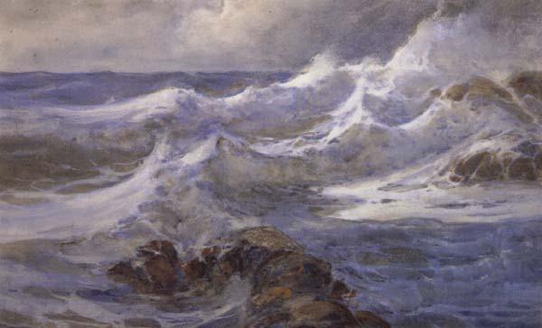 Waves and Rocks, unknow artist